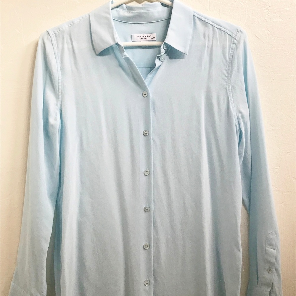 EQUIPMENT Essential Silk Shirt Cool Breeze XS